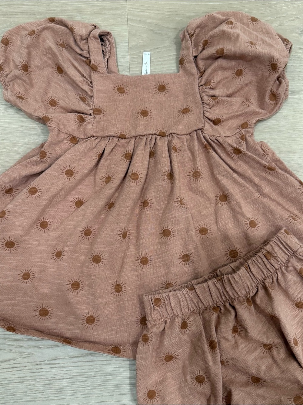 Rylee + Cru Sunburst Print Top & Bloomer Set